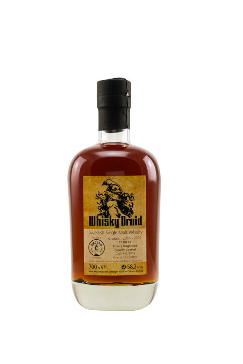 Whisky Druid Smögen 2014/2021 Heavily Peated Swedish Single Malt  58,3% vol. 700ml